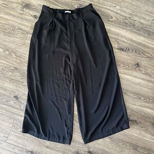TronJori Black Wide-Leg Pants